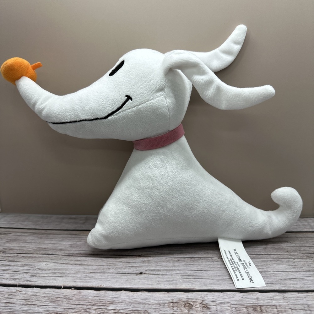 Nightmare Before Christmas Zero Ghost Dog Plush Pumpkin Nose Disney